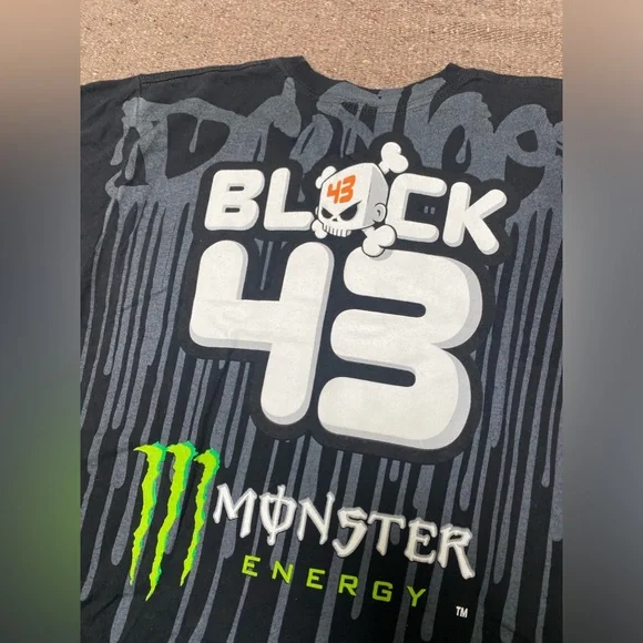 KEN BLOCK 43 OFFICIAL MONSTER FORD T SHIRT GYMKHANA RACING RALLY 2 SIDED VINTAGE